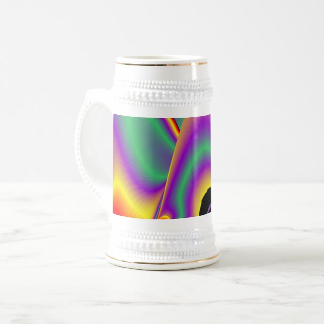 Chope À Bière La magie des couleurs, Rainbowart 3D Abstrait (Devant gauche)