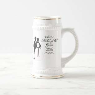 Chope À Bière La mère du marié tourbillonne stein de faveur de
