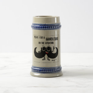 Chope À Bière La moustache "A OBTENU un GUIDON SUR la SITUATION"