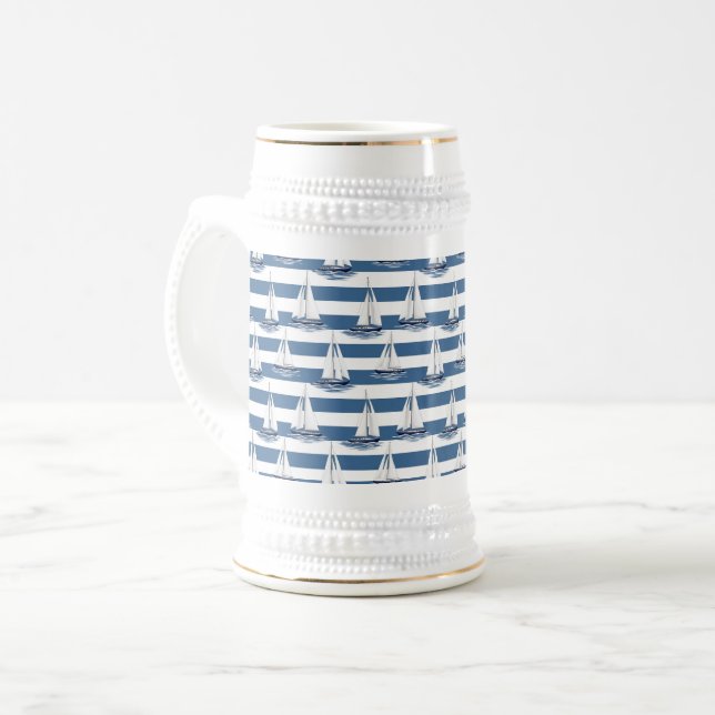 Chope À Bière La vie côtière Océans bleus (Devant gauche)