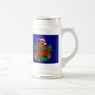 Chope À Bière Lapin de Noël