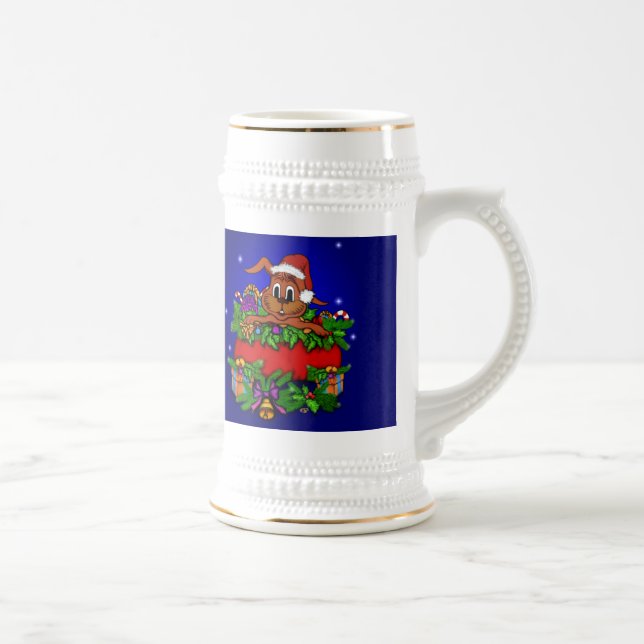Chope À Bière Lapin de Noël (Droite)