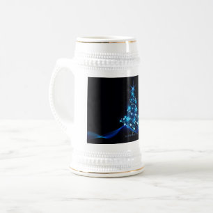 Chope À Bière l'arbre de Noël stylisé et lumineux de SlipperyJoe