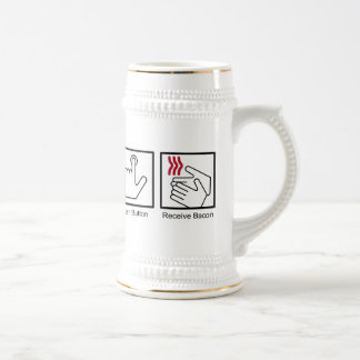 Chope À Bière Le bouton poussoir, reçoivent le lard -