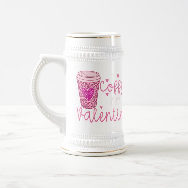 Chope À Bière Le café est ma Saint Valentin (Gauche)