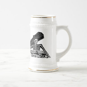 Chope À Bière "Le Calavera des personnes" circa 1800's Mexique