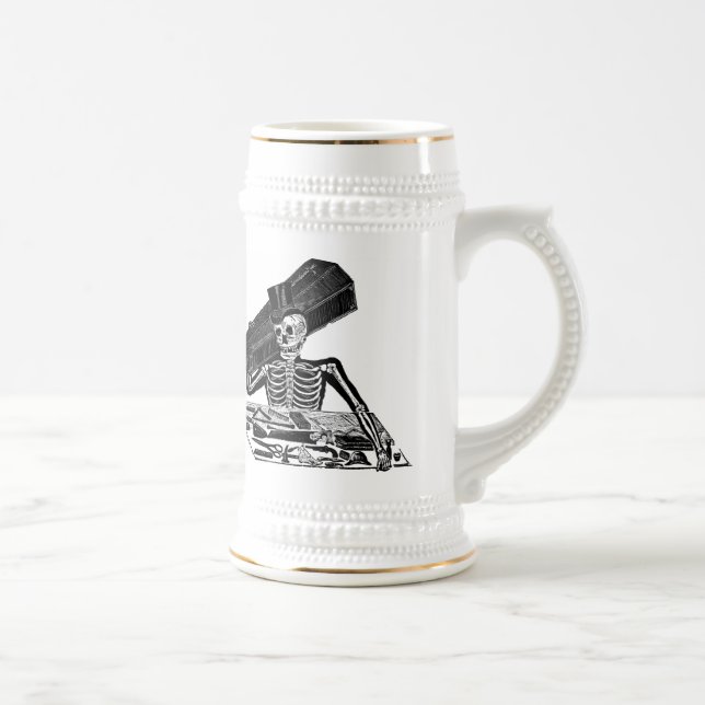 Chope À Bière "Le Calavera des personnes" circa 1800's Mexique (Droite)