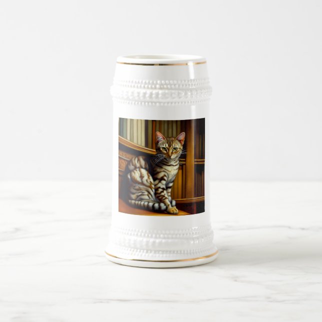 Chope À Bière Le chat Mau égyptien (Centre)