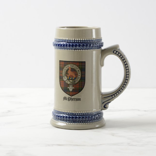 Chope À Bière Le clan de McPherson Crest le tartan d'insigne (Droite)