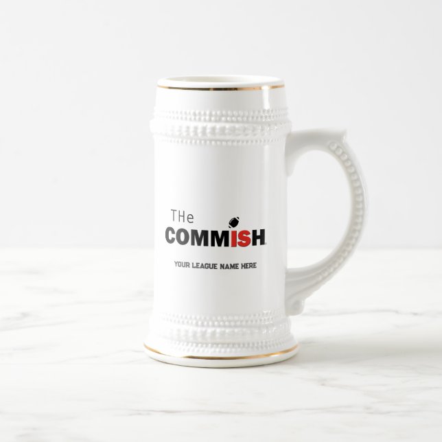 Chope À Bière Le Commish Stein Fantasy Football Ajouter un nom p (Droite)