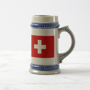 Chope À Bière Le drapeau de la Suisse