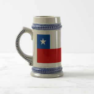Chope À Bière Le drapeau du Chili