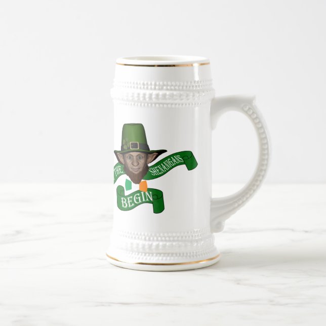 Chope À Bière Le jour de St Pat pour les shenanigans de leprecha (Droite)