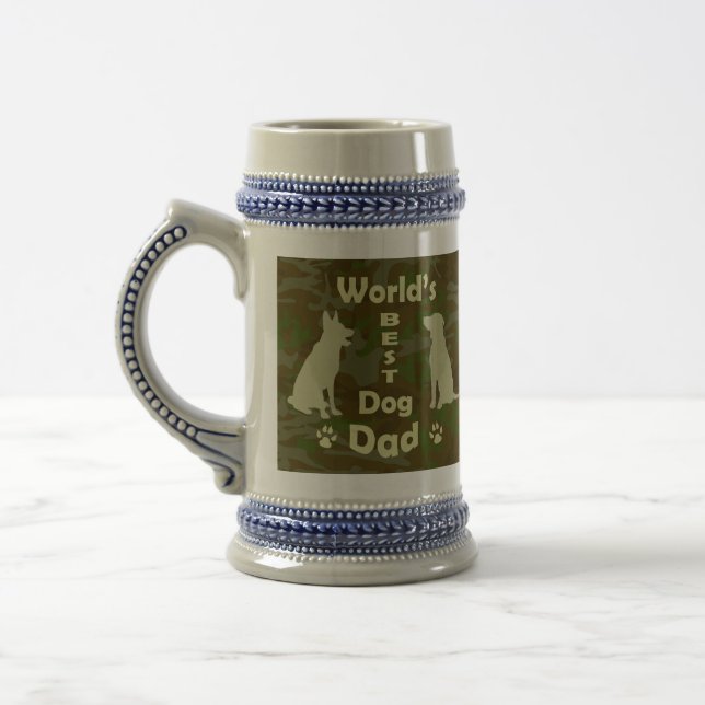 Chope À Bière Le meilleur papa de chien du monde (Gauche)