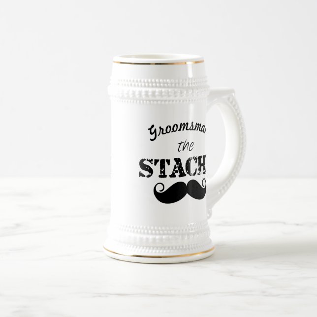 Chope À Bière Le Motif de la moustache Stache (Devant droit)