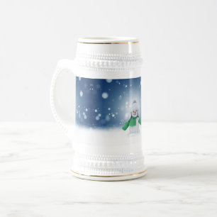 Chope À Bière Le personnage de bonhomme de neige de Noël adorabl