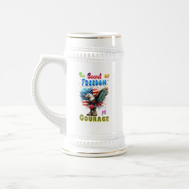 Chope À Bière Le secret de la liberté est le courage (Gauche)