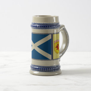 Chope À Bière L'Ecosse, lion effréné, drapeau, le drapeau de S
