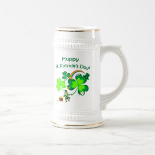 Chope À Bière Leprechaun et Shamrock