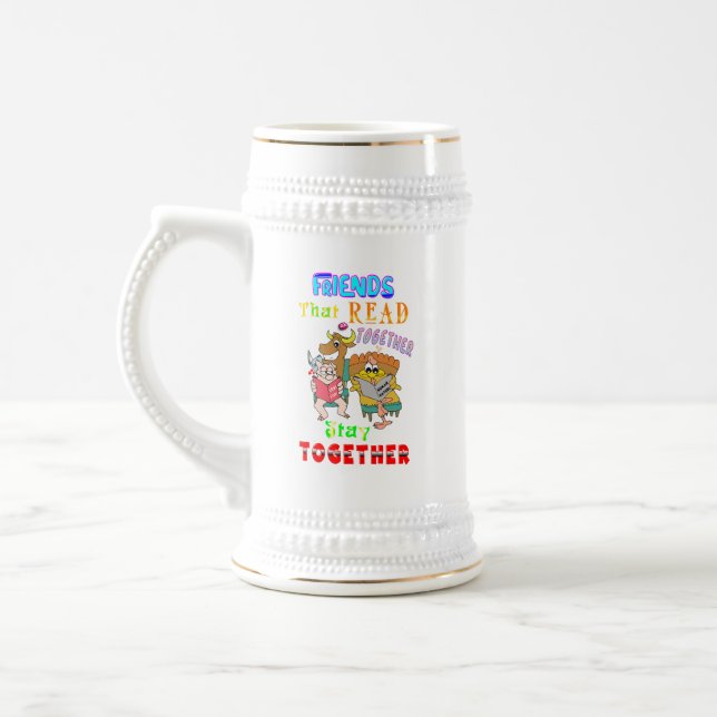 Chope À Bière Les amis qui lisent ensemble restent ensemble (Gauche)