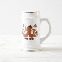Libérez la bière Stein de calmar d'étreintes