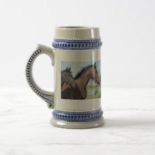 Chope À Bière Ligne de fin de course de cheval