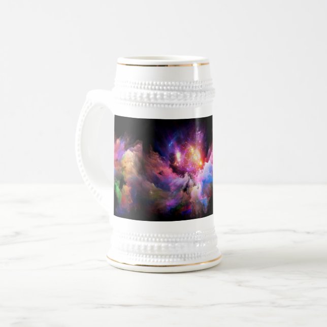 Chope À Bière L'oeuvre Cloud de SlipperyJoe abstraite surre vibr (Devant gauche)