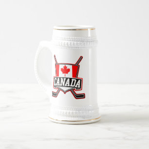 Chope À Bière Logo canadien d'hockey