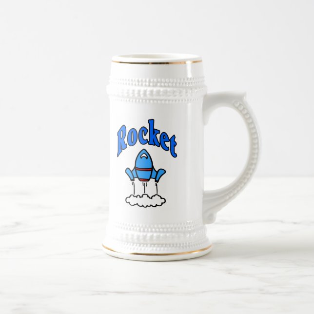 Chope À Bière Logo de Blue Rocket Chemise (Droite)