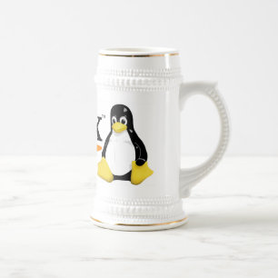 Chope À Bière Logo de Linux avec des produits de Tux