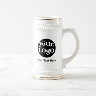 Chope À Bière Logo simple et commerce de texte