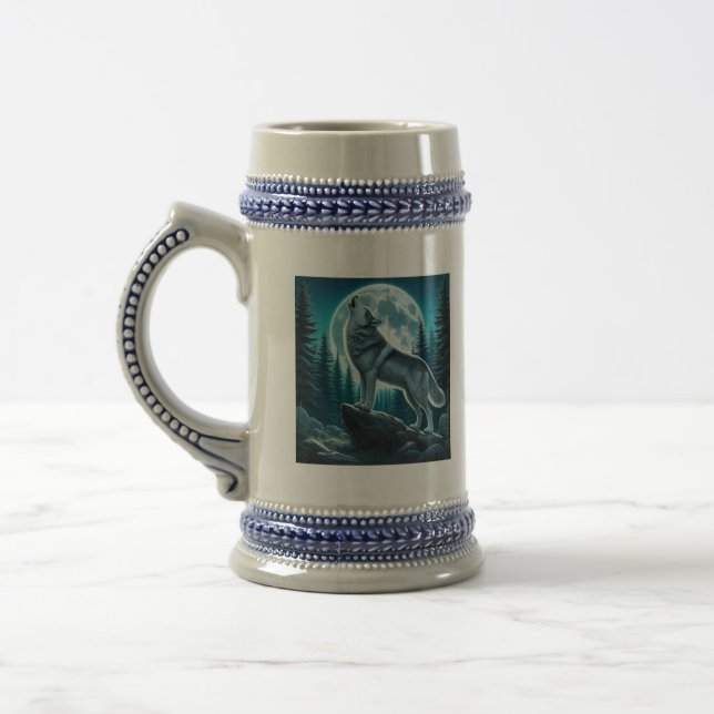 Chope À Bière Loup hurlant (Gauche)