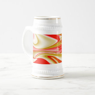 Chope À Bière Love and Gold Abstrait 3D Rainbowart