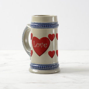 Chope À Bière Love Hearts 22 oz Stein
