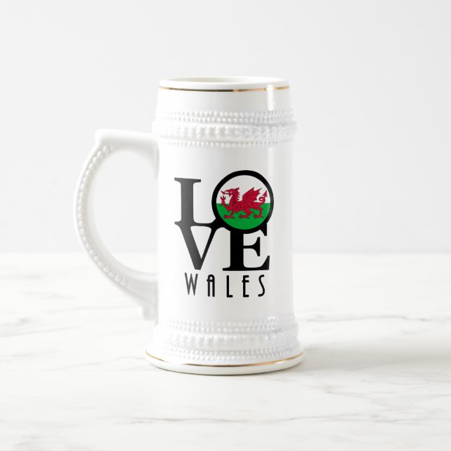 Chope À Bière LOVE Wales (Gauche)