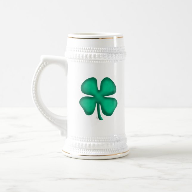 Chope À Bière Lucky 4 Leaf Irish Clover stein (Gauche)
