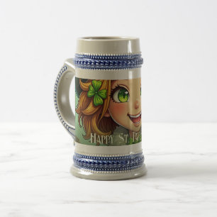 Chope À Bière Lutin joyeux - Saint-Patrick Chanceux Char