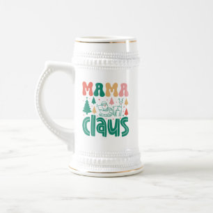 Chope À Bière Mama Claus Christmas Design-60097
