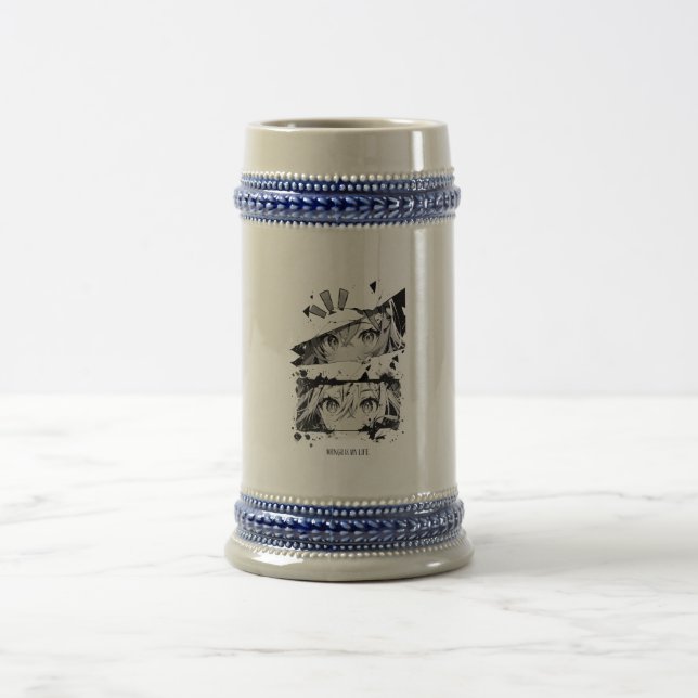 Chope À Bière Manga Is My Life Anime Eyes Glitch Art (Centre)