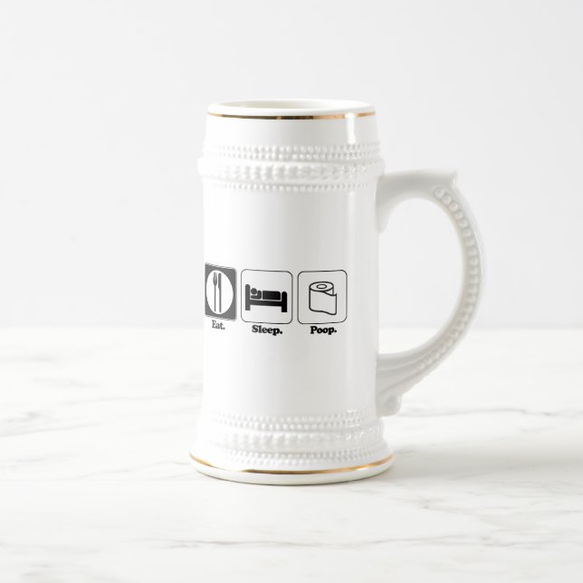 Chope À Bière manger dormir chier (Droite)