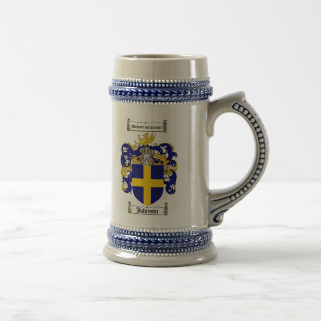 Chope À Bière Manteau de Johnson des bras Stein/de crête Stein (Droite)