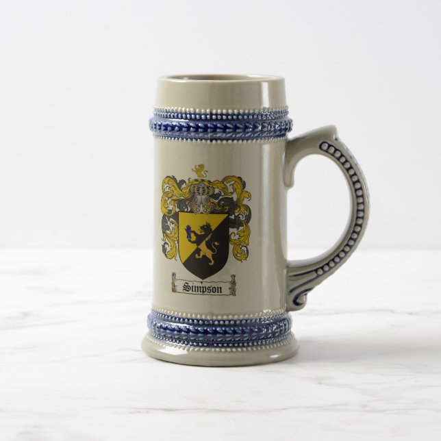 Chope À Bière Manteau de Simpson des bras Stein (Droite)