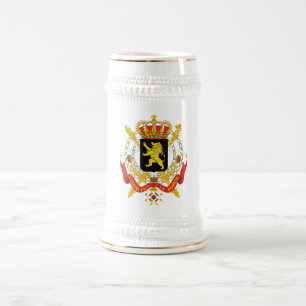 Chope À Bière Manteau officiel de la Belgique de symbole