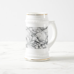 Chope À Bière Marbre blanc Beer Stein