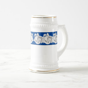 Chope À Bière Marbre Tendrils sur un Stein