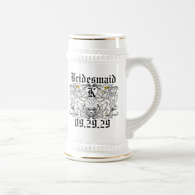 Chope À Bière Mariage Renaissance Lion Rampant (Droite)