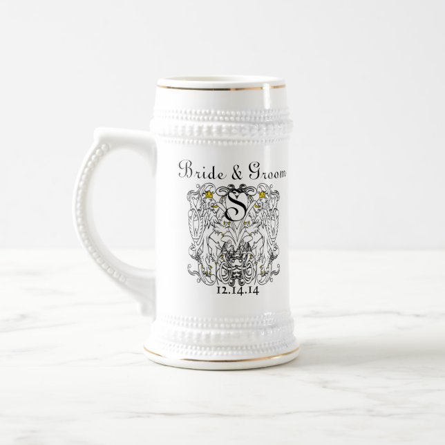 Chope À Bière Mariage Renaissance Lion Rampant (Gauche)