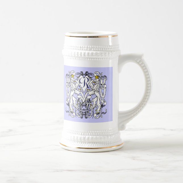 Chope À Bière Mariage Renaissance Lion Rampant (Droite)