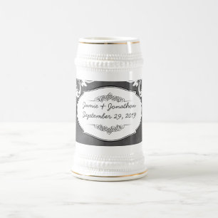 Chope À Bière Mariages à la typographie sur tableau noir