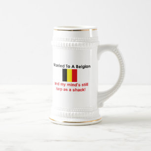 Chope À Bière Marié à un Belge